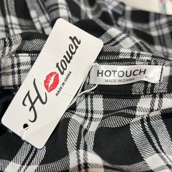 Hotouch black and white plaid flannel shirt size xl - Picture 11 of 13